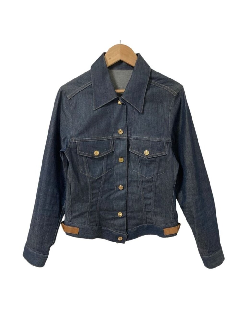 Gucci Tom Ford Era Gold Button Chambray Trackerjacket Navy